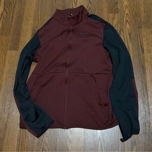 Nike Men's Burgundy and Black Windbreaker